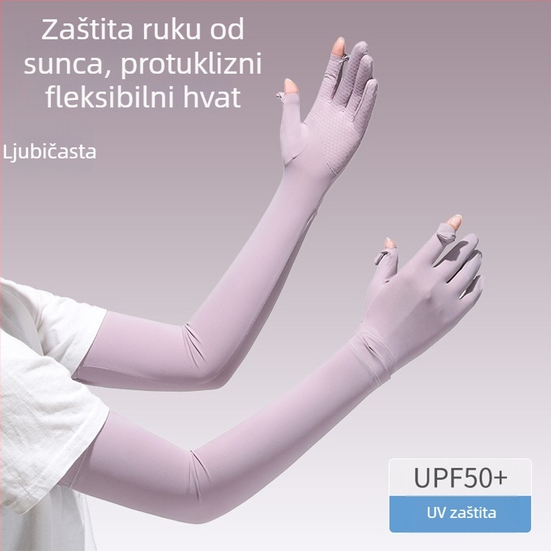Ženski rukavi za zaštitu od sunca – tanki rukavi od ledenog svile, UV zaštita, za vožnju i biciklizam u proljeće i ljeto