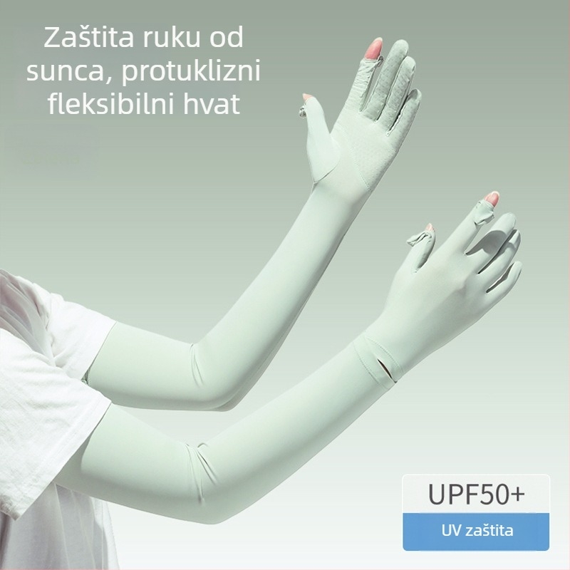 Ženski rukavi za zaštitu od sunca – tanki rukavi od ledenog svile, UV zaštita, za vožnju i biciklizam u proljeće i ljeto