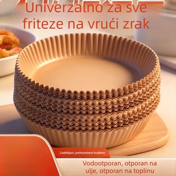 Papir za fritezu na zrak, kružni, debeli, dvostrano upijajući masnoću, za kućno pečenje
