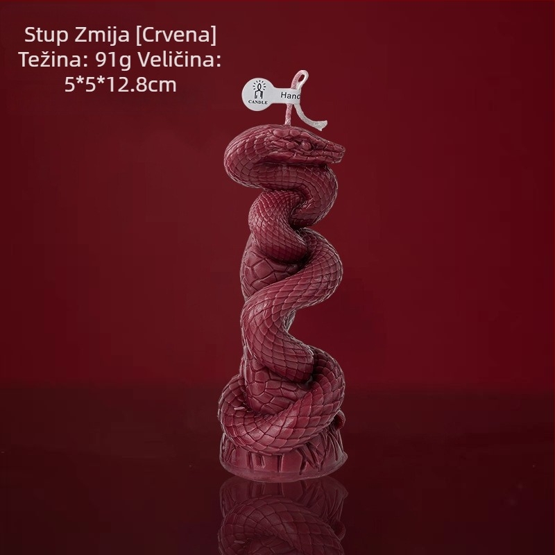 Halloween svijeće u obliku zmije, aromatične, kućna dekoracija u retro stilu, luksuzna atmosfera, kreativan poklon za blagdane, svijeće u obliku zmijskog stupa