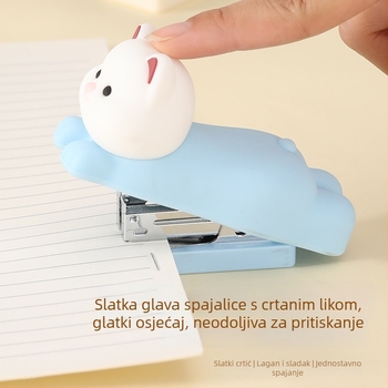 Mingqiang kreativni PVC silikonski model №12, 24/6 spajalica — kompaktna uredska spajalica