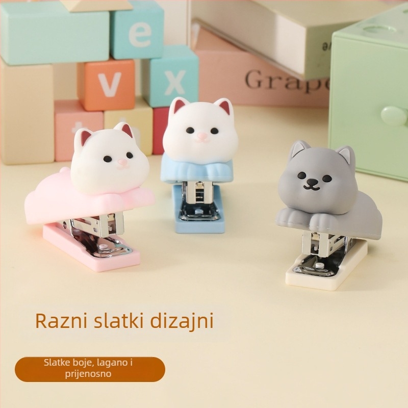 Mingqiang kreativni PVC silikonski model №12, 24/6 spajalica — kompaktna uredska spajalica