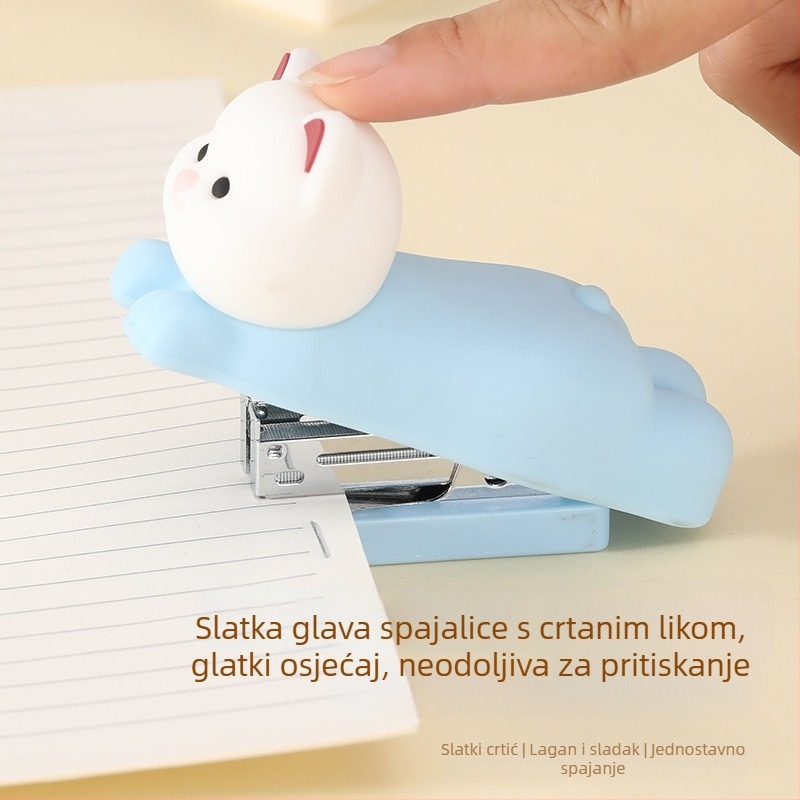 Mingqiang kreativni PVC silikonski model №12, 24/6 spajalica — kompaktna uredska spajalica