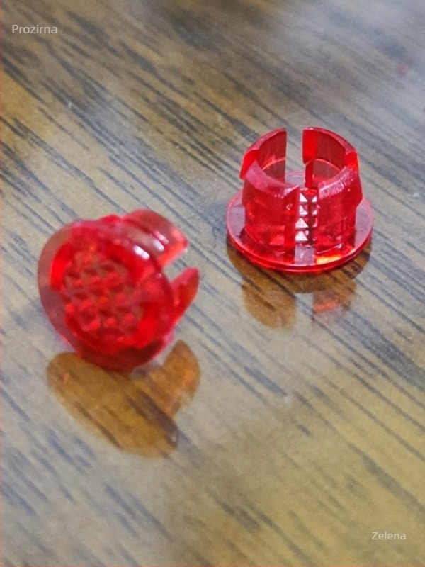 LC6-7 diodni abažur za vodilicu svjetla, prozirni zaštitni kapak lampe s otvorom 8 mm, crvena, žuta, plava, zelena, narančasta
