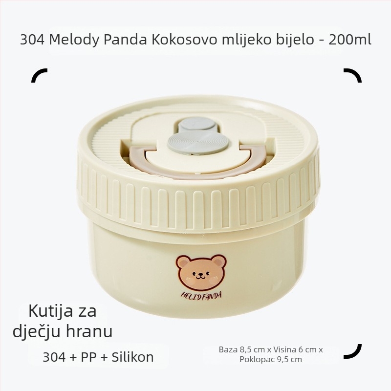 Prenosna plastična kutija za čuvanje hrane za bebe i grickalica, s rotirajućim poklopcem, kompaktna