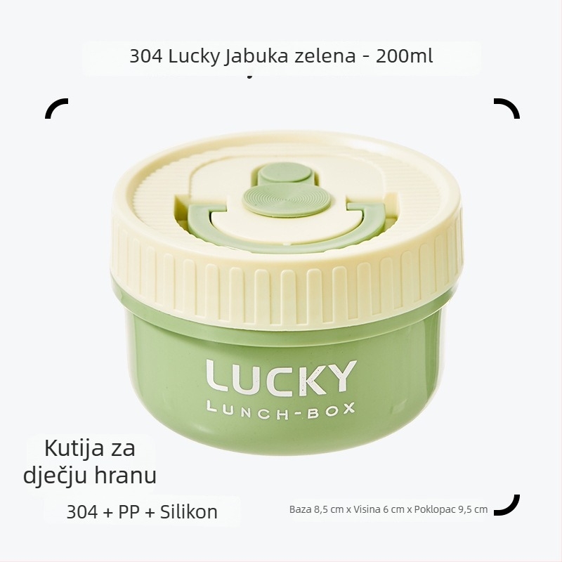 Prenosna plastična kutija za čuvanje hrane za bebe i grickalica, s rotirajućim poklopcem, kompaktna