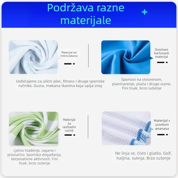 Prilagodljiv ručnik za plažu s digitalnim otiskom, brzo suši, od ultra-tankih vlakana; upija vodu i ne ostavlja vlakna