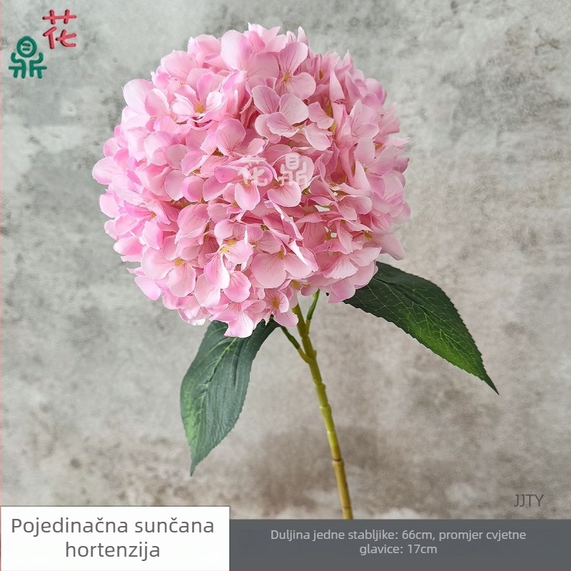 Jednostavna Sunburst hortenzija, Lollipop hortenzija, svileni cvjetovi za ukrašavanje svadbenog prolaza, umjetna zidna cvjetnica dvorane