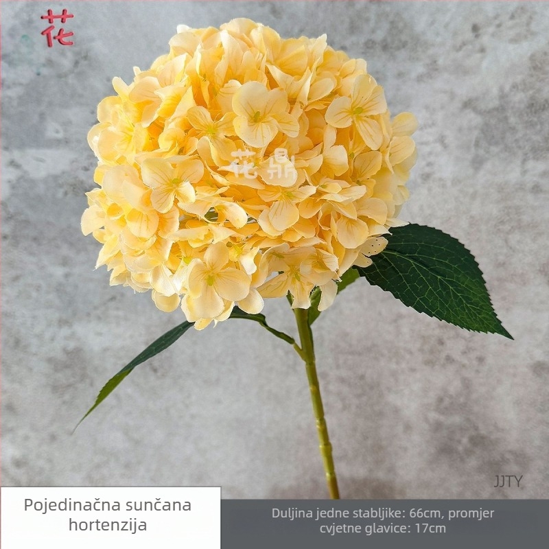 Jednostavna Sunburst hortenzija, Lollipop hortenzija, svileni cvjetovi za ukrašavanje svadbenog prolaza, umjetna zidna cvjetnica dvorane