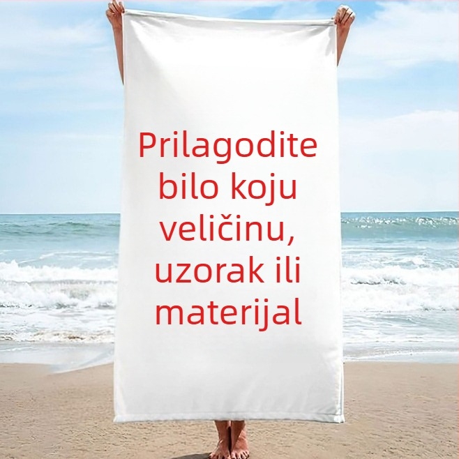 Prilagođeni dvostrani plišani plažni ručnik s digitalnom tiskom na mikrovlaknu