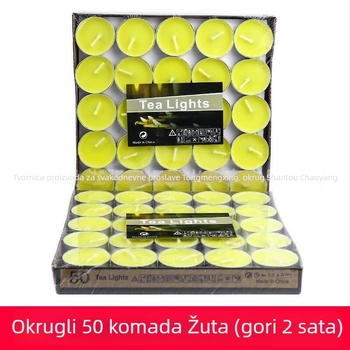 Xingri parafinna svijeća za čaj, cilindričnog oblika, okrugla, s otisnutim logom
