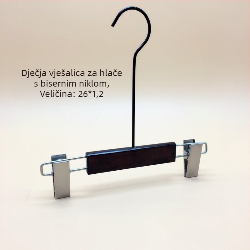 Visokokvalitetna drvena vješalica za žene, protuklizna, 20 cm kuka, vintage vješalica za hlače