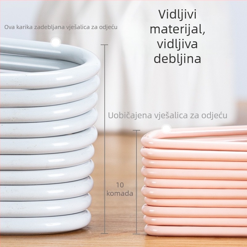 Shunyi plastično obložene vješalice za odjeću, deblje i čvrste, bez tragova, protuklizne, za kućnu upotrebu, višenamenske vješalice za sušenje