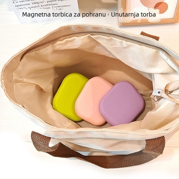 Silikonska torbica za ključeve sa magnetskim zatvaračem, minimalistički organizator za ključeve, kabeli i mali dodaci