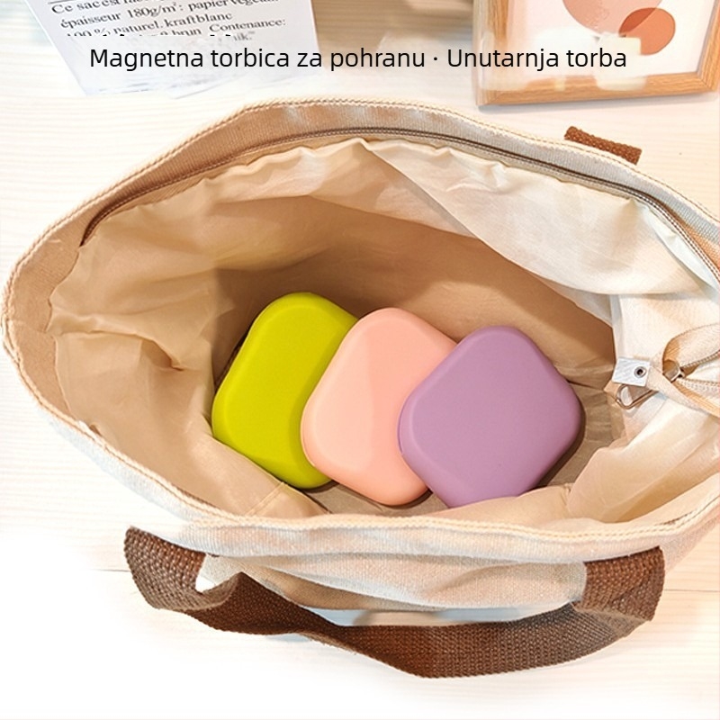 Silikonska torbica za ključeve sa magnetskim zatvaračem, minimalistički organizator za ključeve, kabeli i mali dodaci