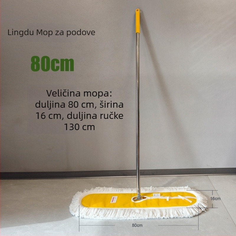 Ploški mop s lopaticom za prašinu za hotel, dom, tvornicu i radionu, s pamukastom glavom