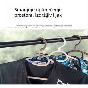Višestruke kućne plastične vješalice za odjeću s debelim, širokim ramenima, bez tragova, protuklizne, za vješanje, sušenje i skladištenje