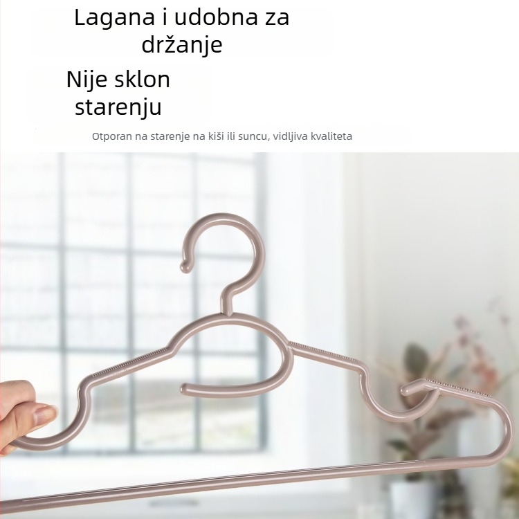 Višestruke kućne plastične vješalice za odjeću s debelim, širokim ramenima, bez tragova, protuklizne, za vješanje, sušenje i skladištenje