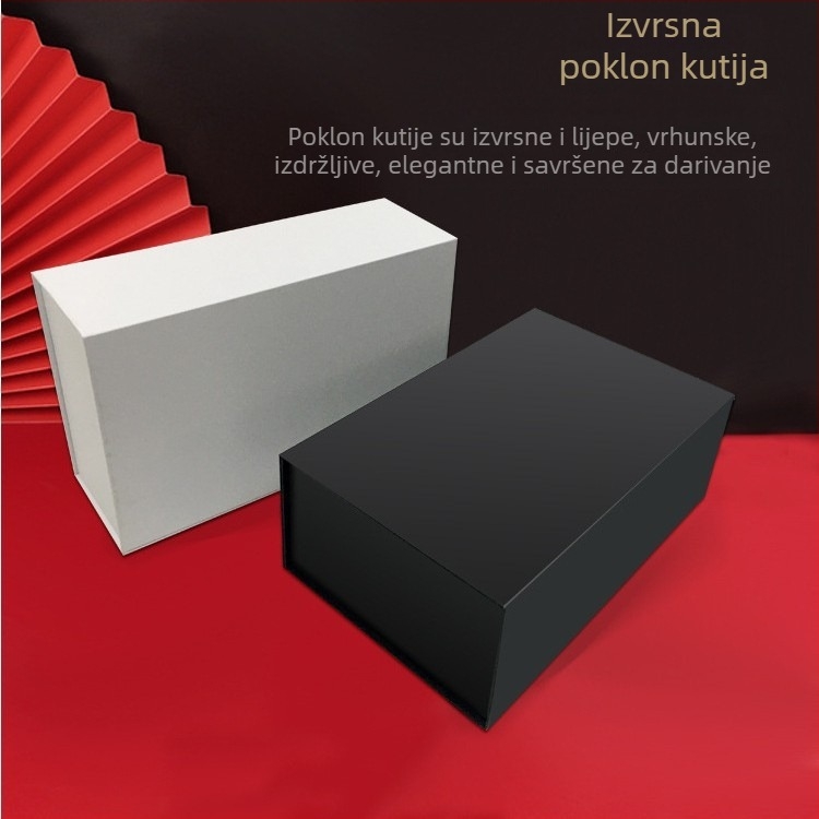 Kutija za poklon u obliku knjige s otvaranjem, prilagođena pakiranju odjeće, torbi, obuće, haljina i ručnika uz prilagođeni logotip