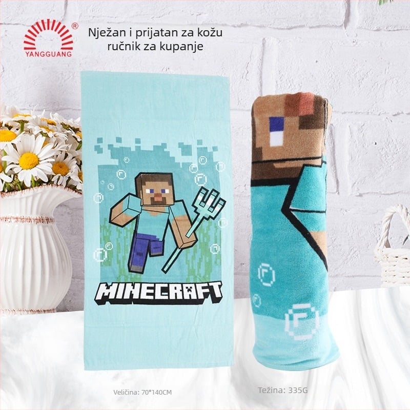 Slatka karikaturna osuška za plažu i kupanje, od pamuka, mekana i debela, snažno upija