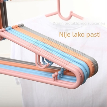Bezšivne plastične vješalice za kućnu upotrebu, protiv klizanja, čvrste, debeljih, povećane i produžene za vješanje i sušenje odjeće