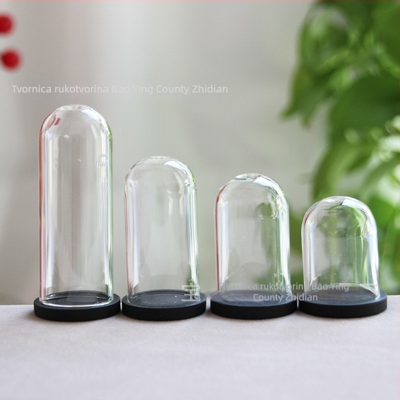 Prozirna staklena kupola promjera 40 mm za mini krajolike i bočice želja – DIY ukras kristalni poklopac