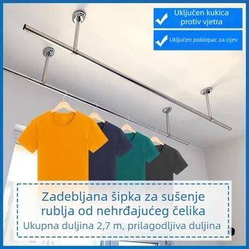 Debeli balkonski stalak za sušenje od nehrđajućeg čelika