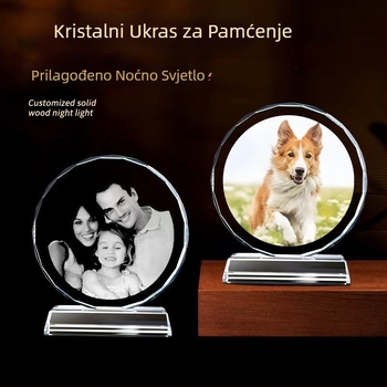 Prilagođeni kristalni darovni trofeja i stolni ukras s kristalnim foto-albumom – dar za majku, prijatelje i parove