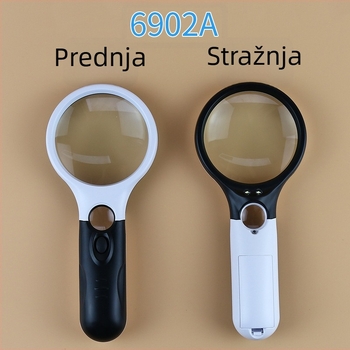 Ručna povećala s LED osvjetljenjem za čitanje starijima, 3x/45x, prijenosna, za nakit