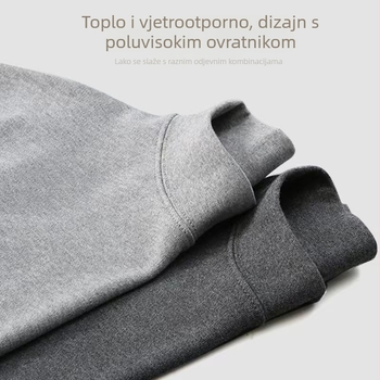 Unisex komplet termalne odjeće od 100% pamuka, tanak materijal, okrugli izrez, gornji dio s dugim rukavima i hlače