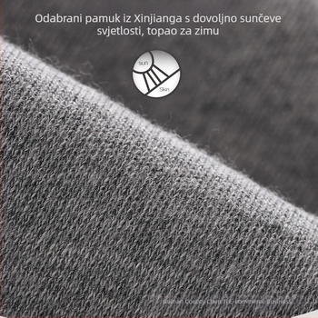 Unisex komplet termalne odjeće od 100% pamuka, tanak materijal, okrugli izrez, gornji dio s dugim rukavima i hlače