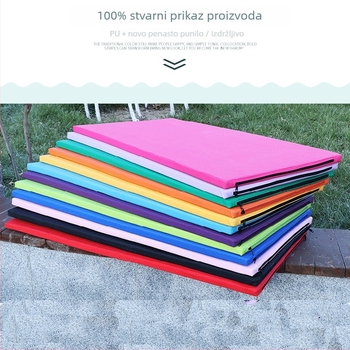 Neklizajuća sklopiva gimnastička podloga od PU kože, vodootporna, za dječje plesne vježbe i jogu, otporna na habanje.