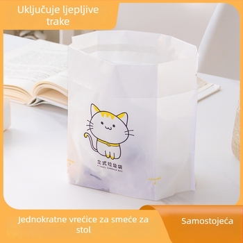 Auto koš za otpad s vlastitom postavom, ljepljiva vrećica za čišćenje, stolni koš za otpad za dom i kuhinju, debela verzija