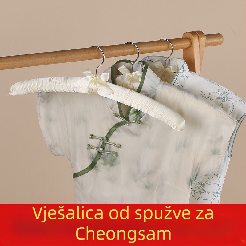Vješalica za odjeću s platnenim premazom i mekanom spužom, protiv deformacije i klizanja