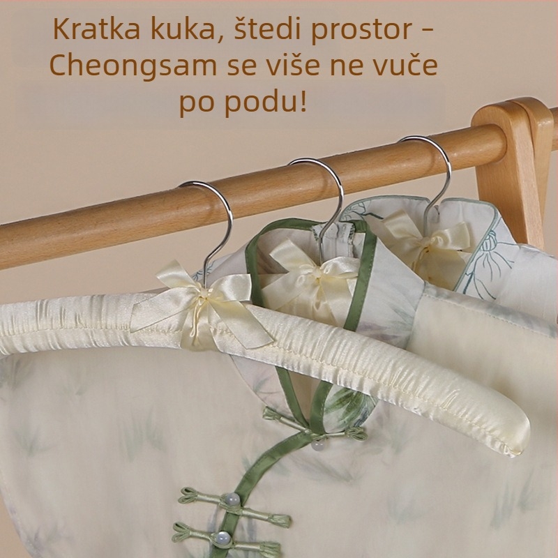 Vješalica za odjeću s platnenim premazom i mekanom spužom, protiv deformacije i klizanja