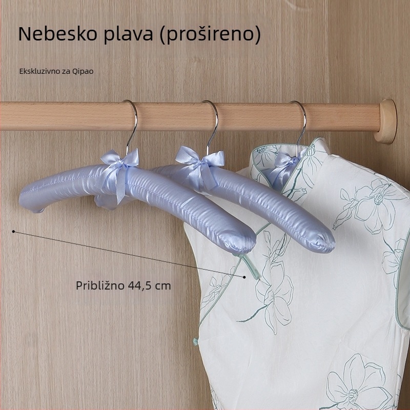 Vješalica za odjeću s platnenim premazom i mekanom spužom, protiv deformacije i klizanja