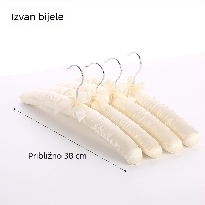 Vješalica za odjeću s platnenim premazom i mekanom spužom, protiv deformacije i klizanja