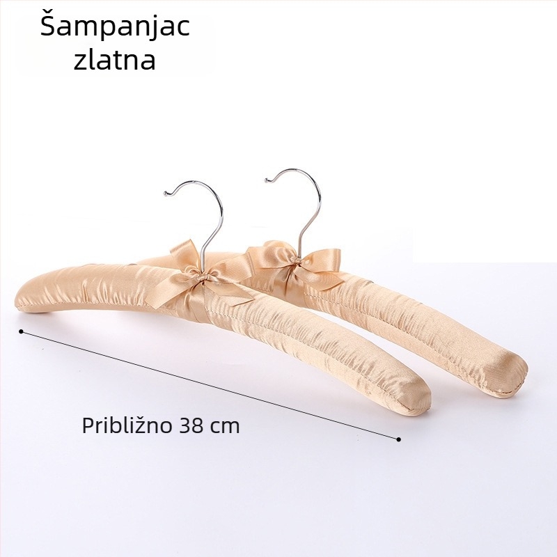 Vješalica za odjeću s platnenim premazom i mekanom spužom, protiv deformacije i klizanja