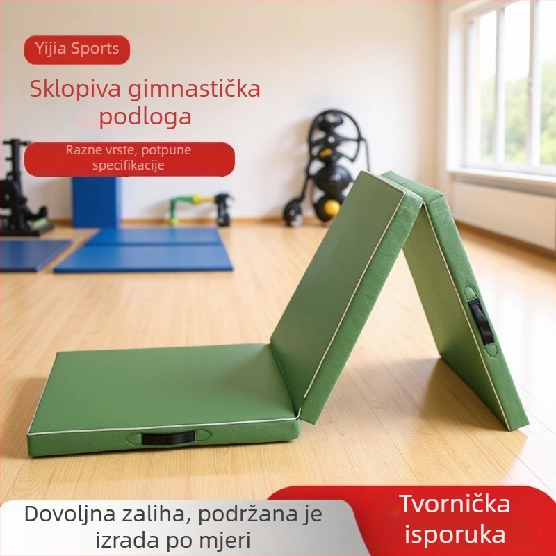 Gimnastički madrac s prilagođenim logom za učenike, sklopiva podloga za trening gimnastike, ples i atletiku