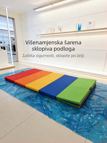 Višenamjenska šarena sklopiva gimnastička podloga za djecu, za ples i fitness, zaštita od pada, debela pjenasta podloga za vrtić