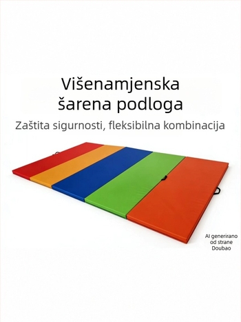 Višenamjenska šarena sklopiva gimnastička podloga za djecu, za ples i fitness, zaštita od pada, debela pjenasta podloga za vrtić