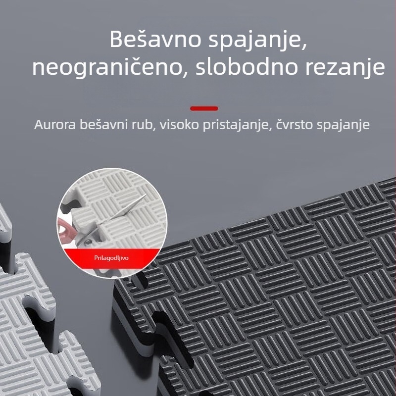 Pod za teretanu od EVA pjene, zvučno izoliran i otporan na udarce, debeli kućni mat za borilačke vještine