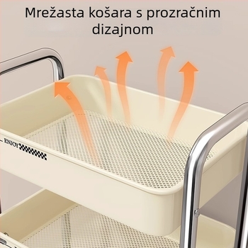 Četveroslojni mobilni rega za skladištenje – za kuhinju, dnevni boravak, spavaću sobu i učionu