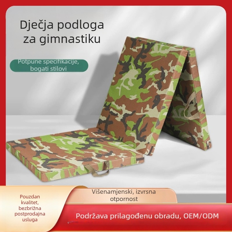Debela sklopiva gimnastička podloga za vanjsku upotrebu, trodjelna za vježbe trbušnjaka u vrtiću