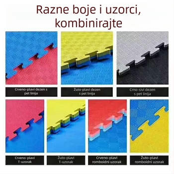 Taekwondo podloga, EVA pjena visoke gustoće, za kućnu upotrebu, protuklizna i apsorpcija udara