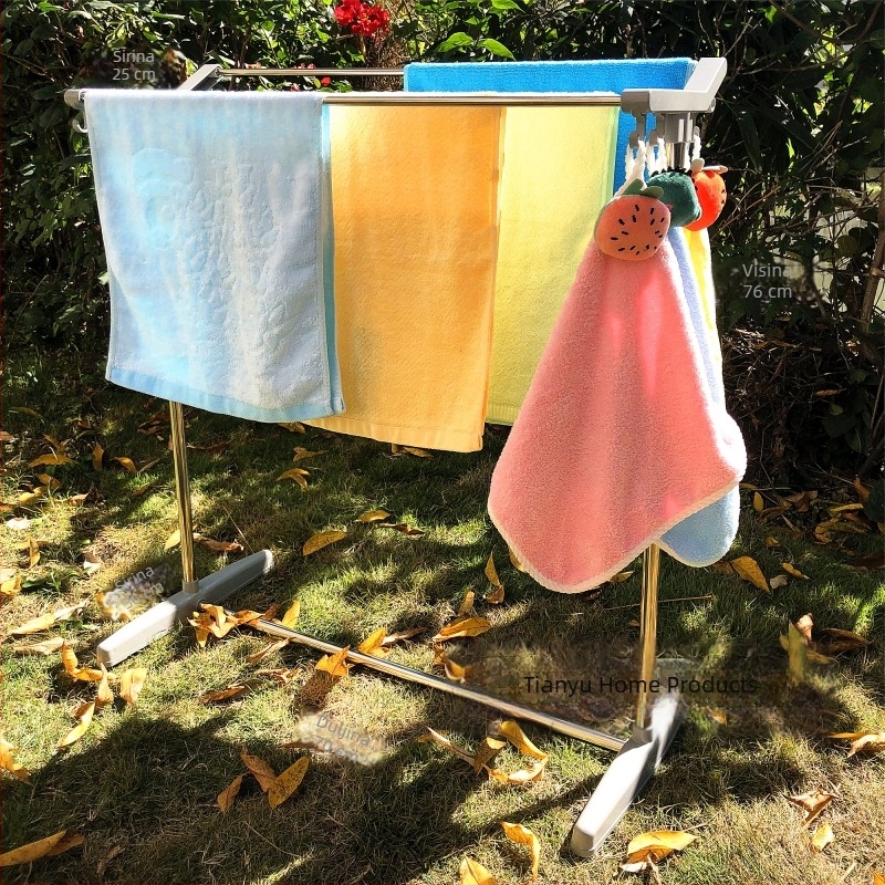 Mini višefunkcionalna podna vješalica za sušenje od nehrđajućeg čelika, sklopiva nagnuta držač za ručnike, za balkon