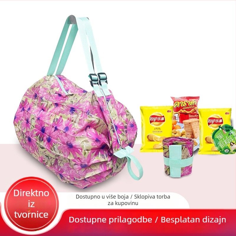 Nylon 3D putna torba za skladištenje s otiskom, japanskog stila, sklopiva, prijenosna za putovanja i kupovinu