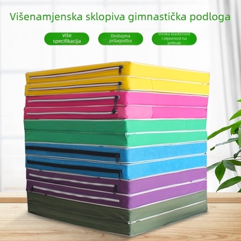 Sklopivi madrac za ples i gimnastiku za djecu, PU joga mat za trening i vježbe trbušnjaka te skokove