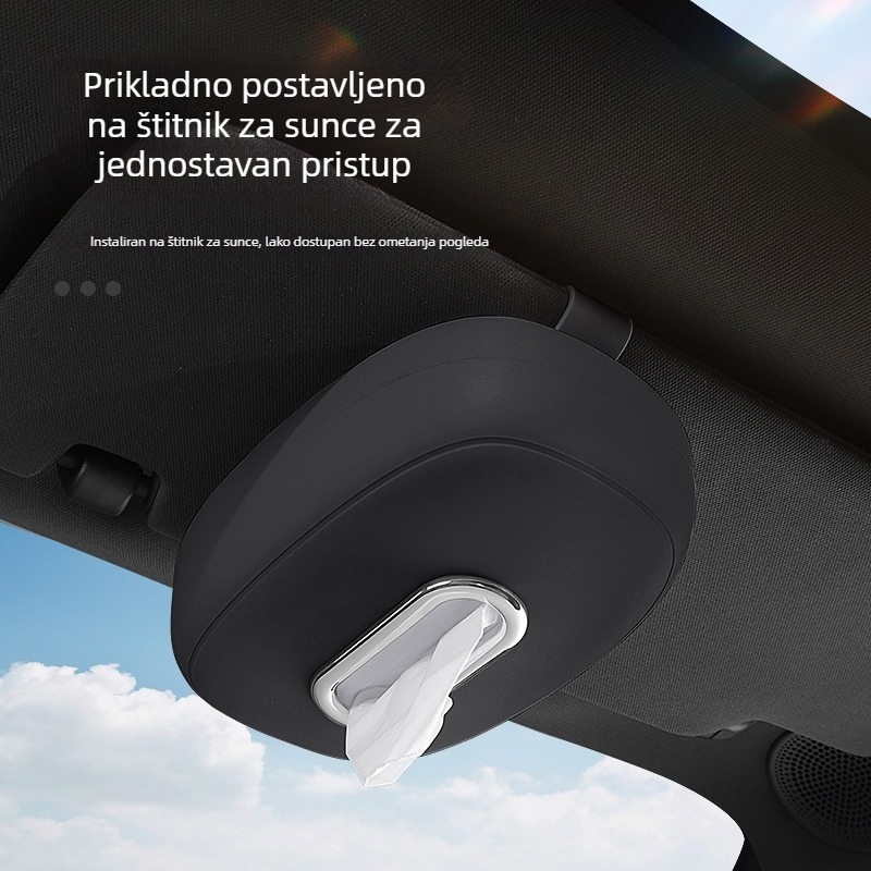 3W Kreativna kutija za maramice u automobilu – viseći silikonasti poklopac za maramice na središnjoj konzoli i naslonu za ruku