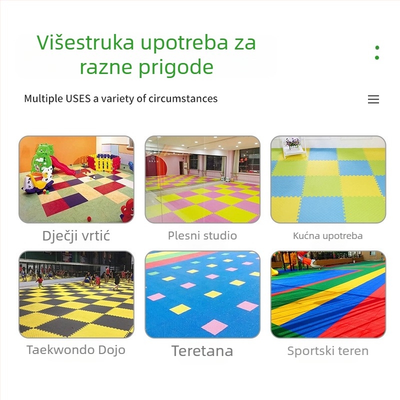 Tatami EVA visokog gustoće za taekwondo, međusobno spojive ploče od pjene za trening borilačkih vještina i plesa